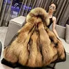 NEW Arrivals 10 Colors M-3XL Chic Winter Ladies Coat Warm Long Waterproof with Faux Fur Liner and Fur Collar Snow Outerwear Jackets Women Winter Fashion Apparel Supplies