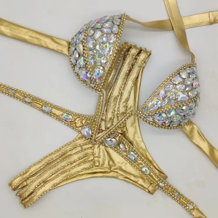NEW Arrivals 9 Colors Sexy Women Diamond Push Up Crystal V Collar Rhinestone Swimwear Hot Selling Bathing Suit Girls Ladies Luxury Summer Beach Wear