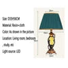 Green/Brown Color Home Villa Bedroom Bedside Living Room Luxury Lampshade European Table Lamp Luxurious Living Room Bedroom Study Villa Hotels LED Retro Creativity Bedside Desk Light.