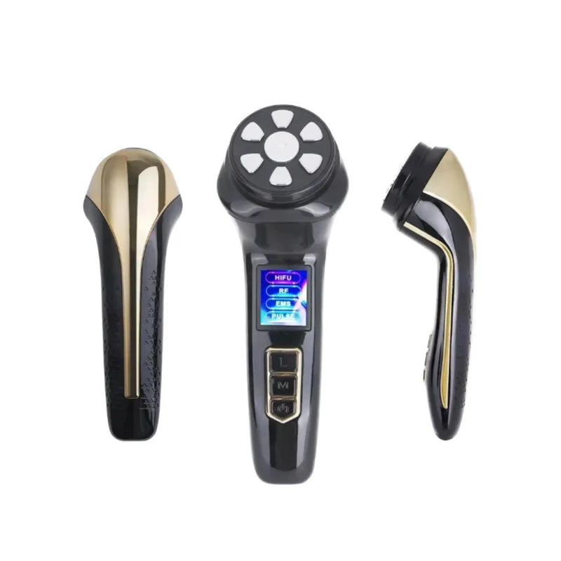 New Upgraded EMS Device Handheld Mini Machine Home Use 3 Cartridges Facial Lifting Anti-Wrinkle Anti-Aging Face Neck Eyes Dark Circles Remover Skin Tightening Women Skin Care Supplies