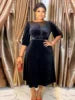 4 Colors L-3XL Plus Size African Ladies Luxury Velvet Wedding Guest Evening Prom Party Dresses New Dubai Evening Gown Dashiki Ankara Turkey Velvet Outfits Formal Gown African Women Luxury Apparel Supplies