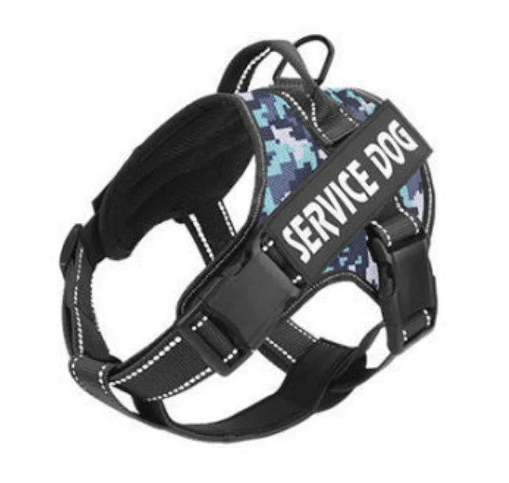 Xs-XL Size 4 Colors Service Dog Harness, Emotional Support Pet Vest Harness, Reflective Breathable and Adjustable No-Pull ESA Dog Harness