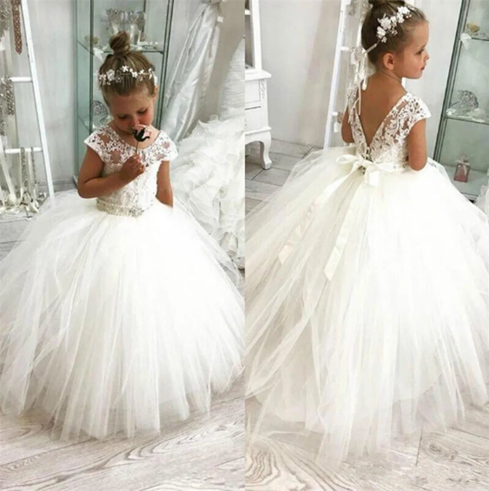 100% Silk Girls Children's Bridesmaid Luxury Wedding Evening Prom Dress Bridesmaid Dress Lace Birthday Party Host Piano Girl Mermaid Formal Bridal Gowns Children Luxury Apparel Supplies