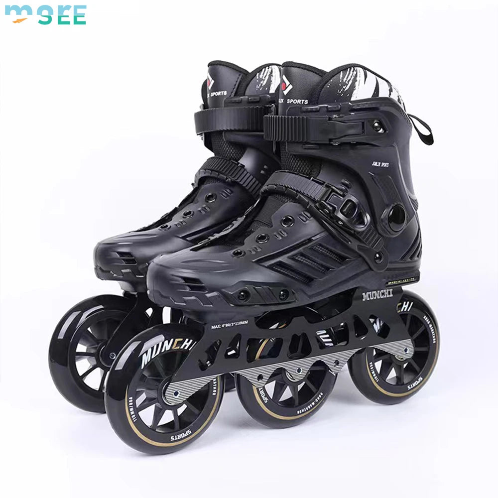 EU 35/46 Large Size Professional Fitness Speed Top Quality Skates for Adults High Performance Inline Skates with 3 -110mm PU Wheels Outdoor Sports Supplies