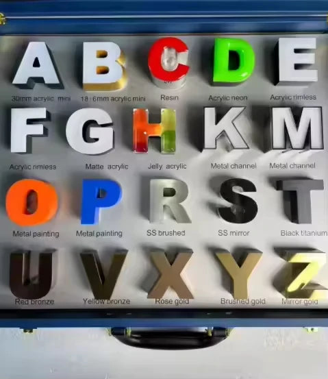 NEW Set Home Business Shops Office NEON LED Sign Remote Control  Board Design Samples Acrylic/Metal/Stainless Steel  Sign Board Samples Light Sign Sample Box Professional Lighting Supplies