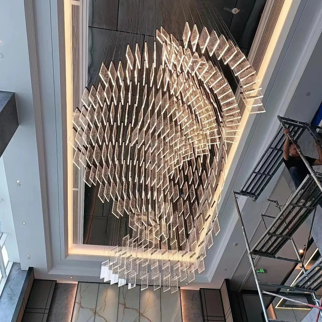 NEW Home Villa Hotel Lobby Staircase Ceiling Customized Modern Luxury Banquet Hall Sand Table Lighting Fixtures Non-Standard Chandeliers & Pendant Lights