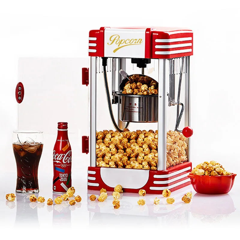 New Popcorn Electric Machine Commercial Automatic Large-Capacity Electric Pop Corn Machine Home Mini Popcorn Machine Makers