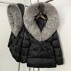 BEST PRICE 15 Colors European High End Winter Hoodie Warm Midi Length Large Real Natural Silver Red Fox Fur Thick Bubble Coats Down Coat Snow Outerwear Parkas Jackets Women Winter Apparel Supplies