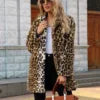 S-3XL Plus Size Women's Luxury Fashion Leopard Long Teddy Bear Jackets Coats Winter Thick Warm Outerwear Faux Fur Long Coats Ladies Winter Apparel Supplies