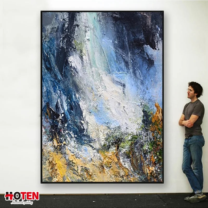 100% Pure Hand-Painted Oil Paints Villa Home Living Room Wall Art Creative Decoration Large Original Handmade Abstract Frameless Oil Canvas Paints Unique Seascape Artwork Home Gallery Wall Decorations