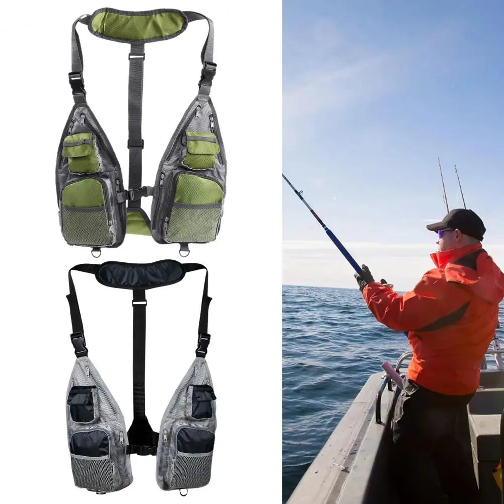 Fishing Mesh Vest Lightweight Fishing Vest with Pockets Open Sides  High Quality Soft Breathable Multipurpose Trolling Vest Fishing Apparel Accessories