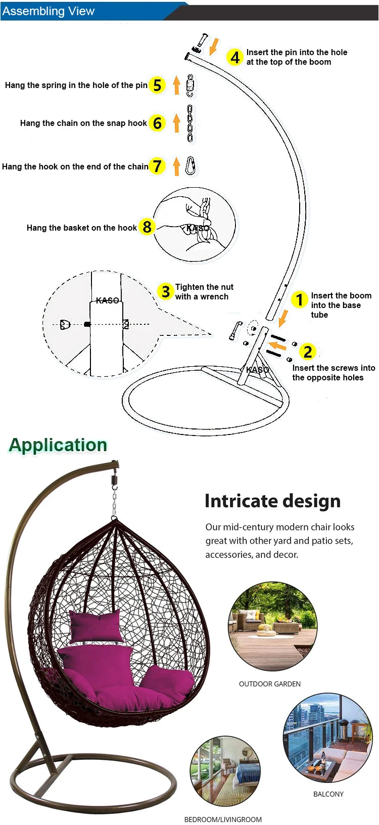 NEW Arrivals 3 Colors Luxury Wicker Egg Swings Double Rattan Villa Home Indoor Outdoor Patio Garden Courtyard Cushions Swing Chair Furniture Supplies