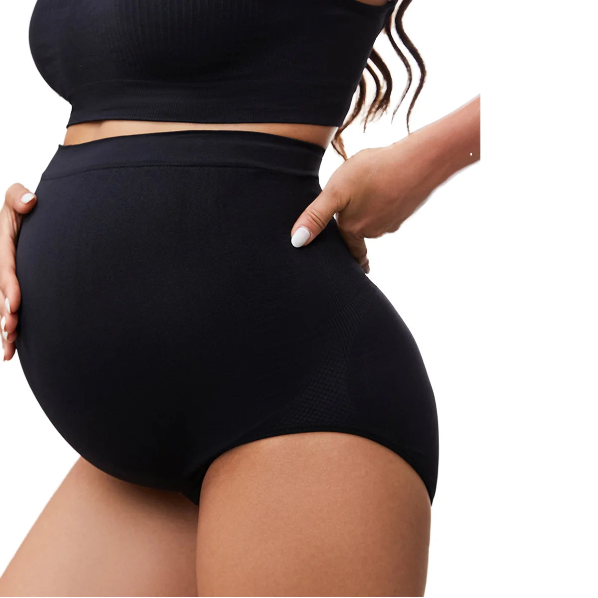 5 Colors  High Cut Seamless Anti-Bacterial 4 Seasons  Pregnant Women Panty Belly Lift Comfortable Underwear Maternity Clothes