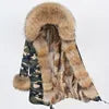 12 Colors S-2XL 100% Real Rex Rabbit Fur Mid Jacket & Big Raccoon Fur Collar Coat Natural Rabbit Fur Lined Long Parka Coat Snow Boots Outerwear Windproof Jackets Ladies Winter Clothing Supplies