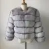 15 Colors S-2XL Luxurious Real Fox Fur Coat Women Cropped Natural Fur Jacket Customizable Real Fox Fur Coat Snow Outerwear Jackets Night Clubwear Prom Evening Party Winter Warm Ladies Luxury Apparel Supplies