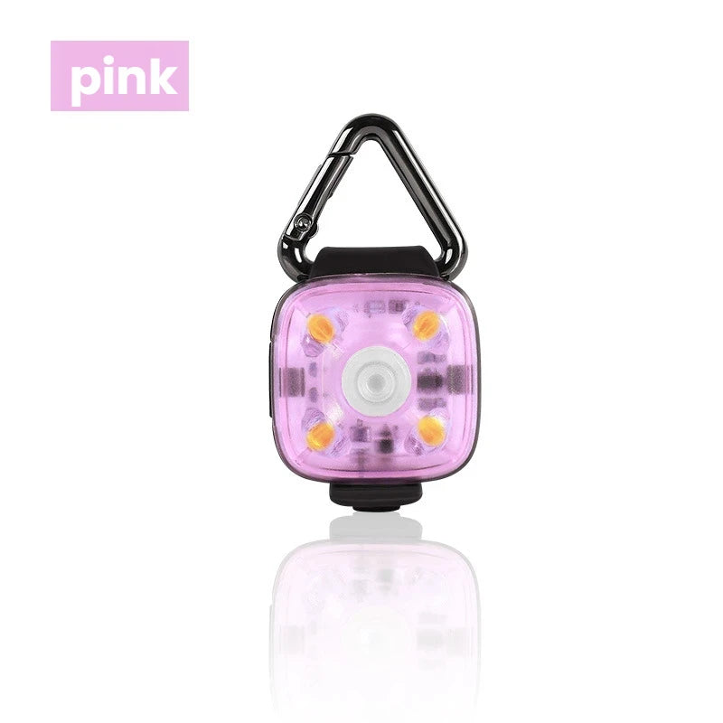 10 Colors Dogs Cats Night Walking 4 Lamp Beads Frosted Shell Pet Walking Light Two Wearing Ways 3 Flash Modes Long Battery Life Dog Collar Clip Safety Light Anti-Lost Pets Security Accessories