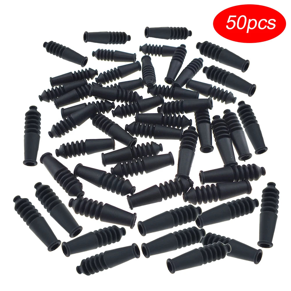 50-500Pcs Bicycle V Brake Inner Cable Rubber Boot Noodle Tube End Cap Replacement Dustproof waterproof Mountain Bike Accessories