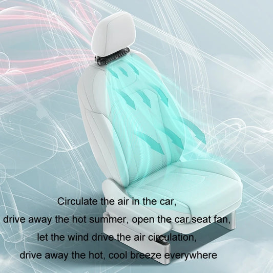HOT Selling NEW  Car Turbine High Wind USB Type-C Plug-in Seat Back Headrest Fan Cooling Car Accessories