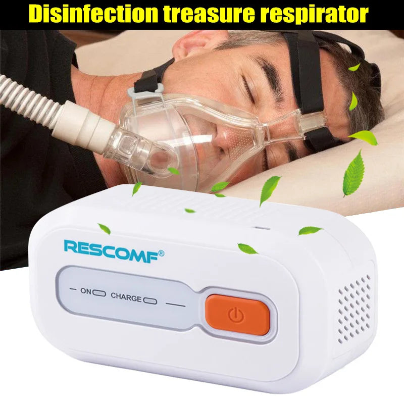 Home Use Portable Respirator Ozone Sterilization  Auto CPAP BPAP Cleaner Disinfector  Air Purifier  2200mAh Sleeping Apnea Anti Snoring Machine Elderly Adults Kids Health Care Supplies