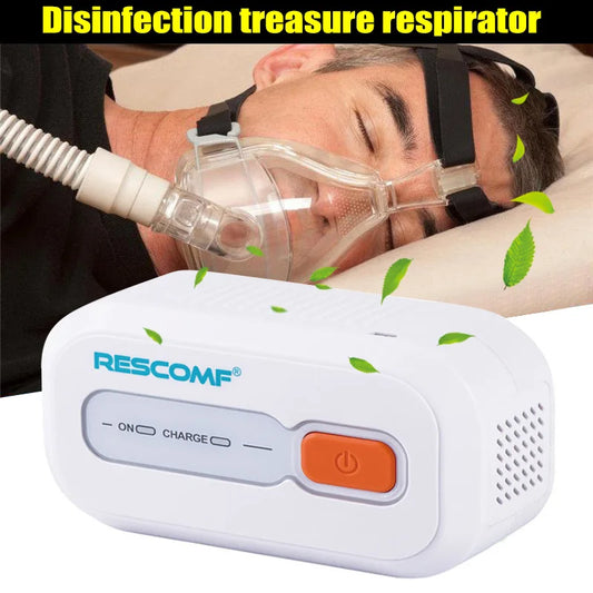 Home Use Portable Respirator Ozone Sterilization  Auto CPAP BPAP Cleaner Disinfector  Air Purifier  2200mAh Sleeping Apnea Anti Snoring Machine Elderly Adults Kids Health Care Supplies