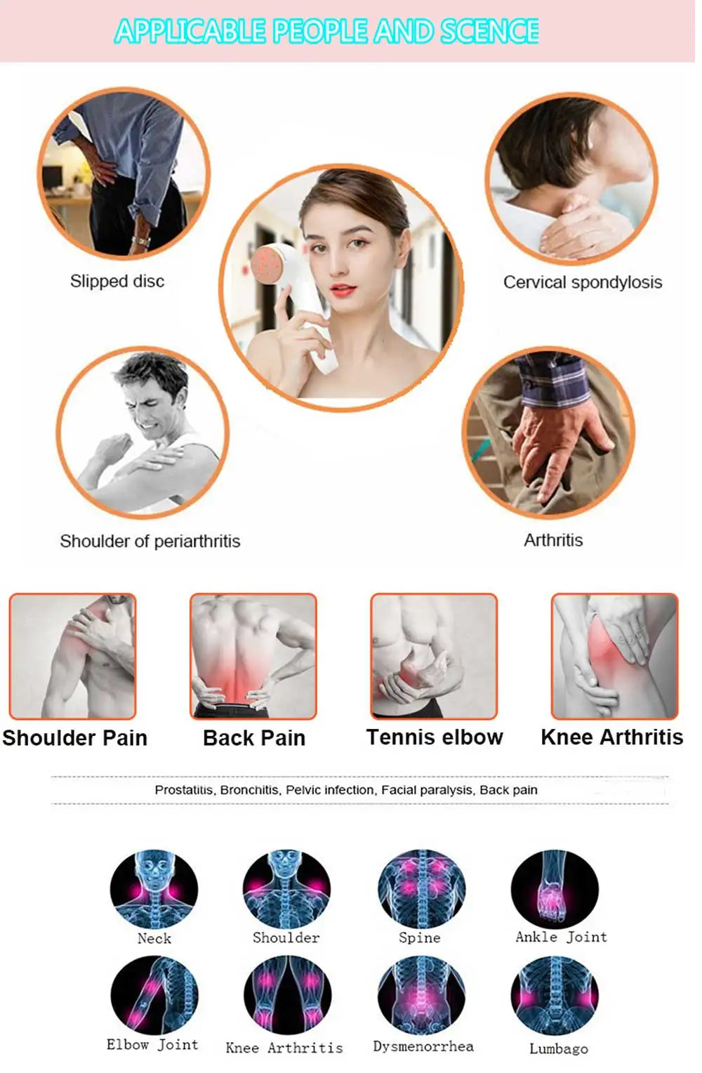 Hot Selling Cold Laser Physiotherapy B Cure Back Pain Equipment Knee Pain Arthritis Treatment Wrist Foot Neck Pains Health Care Tools