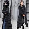 S-2XL 7 Colors New Fashion Women's Overcoat Parkas Winter Warmth Long Style Padded Coat Hooded Fur Collar Warm Zipper Casual Puffer Thicken Coat Ladies Winter Clothing Supplies