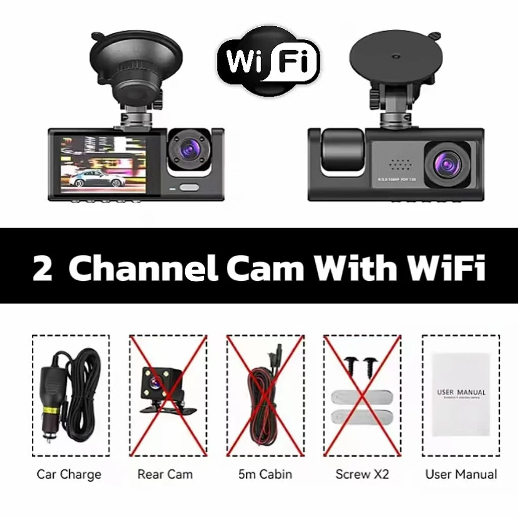 NEW Arrivals 3 Lens Dash Cam Car Dashboard Camera Recorder 1080P Vehicle Black Box DVR Hidden Dash Cam Camara De Auto Dash Cam 3 Channel Automobile Security System Safety Supplies