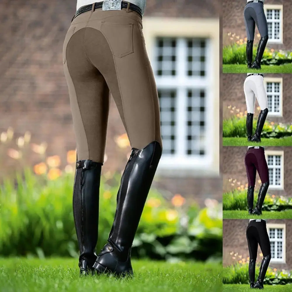 50% HOT Women Fashion Horse Riding High Waist Elastic Equestrian Pants Horse Racing Skinny Trousers