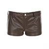 NEW Arrivals Women Autumn Winter Sexy Fashion Low Rise PU Leather Hot Pants Women Retro Baddie Style Bodycon Artificial Fur Shorts Evening Rave Party Night Clubwear Women Sexy Clothing Supplies