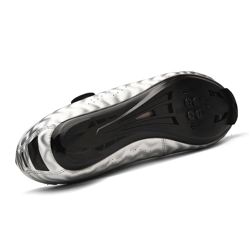 NEW Black/Gray/Red Large Size Flats Professional  Cycling Shoes Road Biking Mountain Biking Clipless Cycling Shoes Bicycle Footwear Button Men's Women's Low-top Slip on