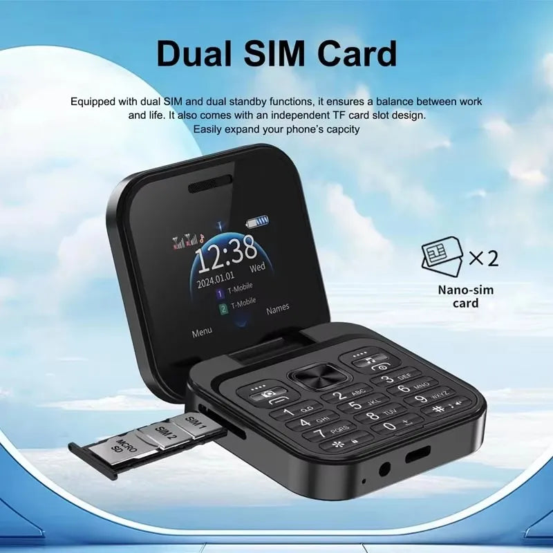 I18 PRO 2G GSM Dual SIM Card Speed Dial Video Player FM Small Foldable Cellphone Mini  I18 Pro Flip Mobile Phone for Kids and Elderly Mobile Phones