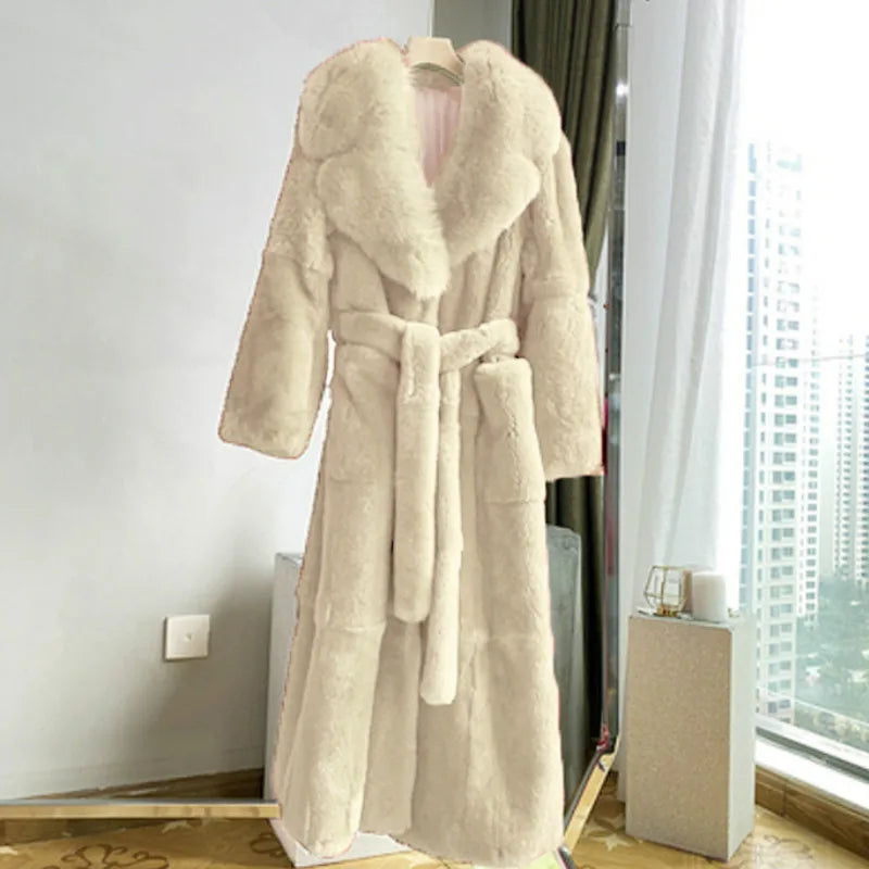 NEW Arrivals S-5XL 5 Colors Winter Long Luxury Faux Fur Coat Long Sleeve Mink Fur Coats Overcoat Women Outerwear Ladies Winter Luxury Fashion Apparel Products