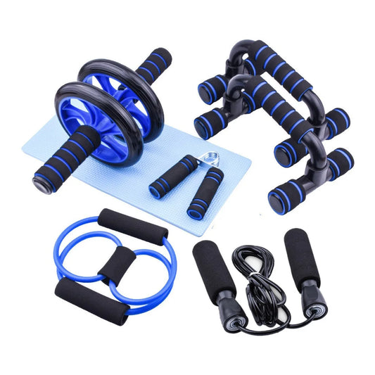 NEW Arrivals 7 PCS Set Abdominal Wheel Push-Up Combination Suit Multi-Functional Abdominal Muscles Wheel Comprehensive Training Home Gym Accessories Sports Set
