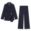 5 Colors Boutique HOT Sale 2 PCS Set Luxury Women Blazer Pants Set Elegant Formal Office Business Suit Ladies Luxury Clothing Supplies