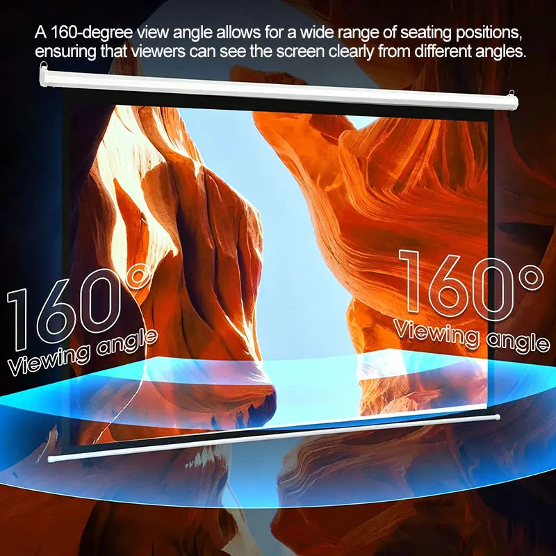 Automatic Lifting Electric Top Quality Remote Control Projector Screen 92 Inch White Fiberglass Ceiling and Wall Mounted Installation Indoor Outdoor Movies Music Home Theater Business Meeting Automatic Screen
