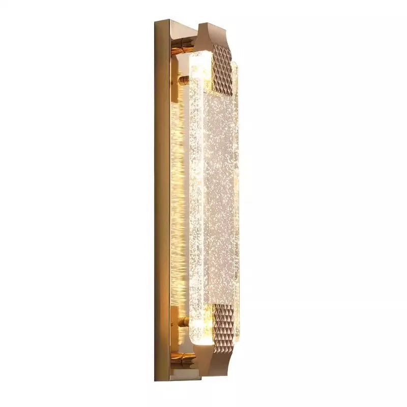 Villa Home Luxury Bubble Crystal Gold Wall Lamp Luxury Living Room Decoration Background Wall Fitting Bedroom Bedside Staircase Corridor Lamp LED Lights