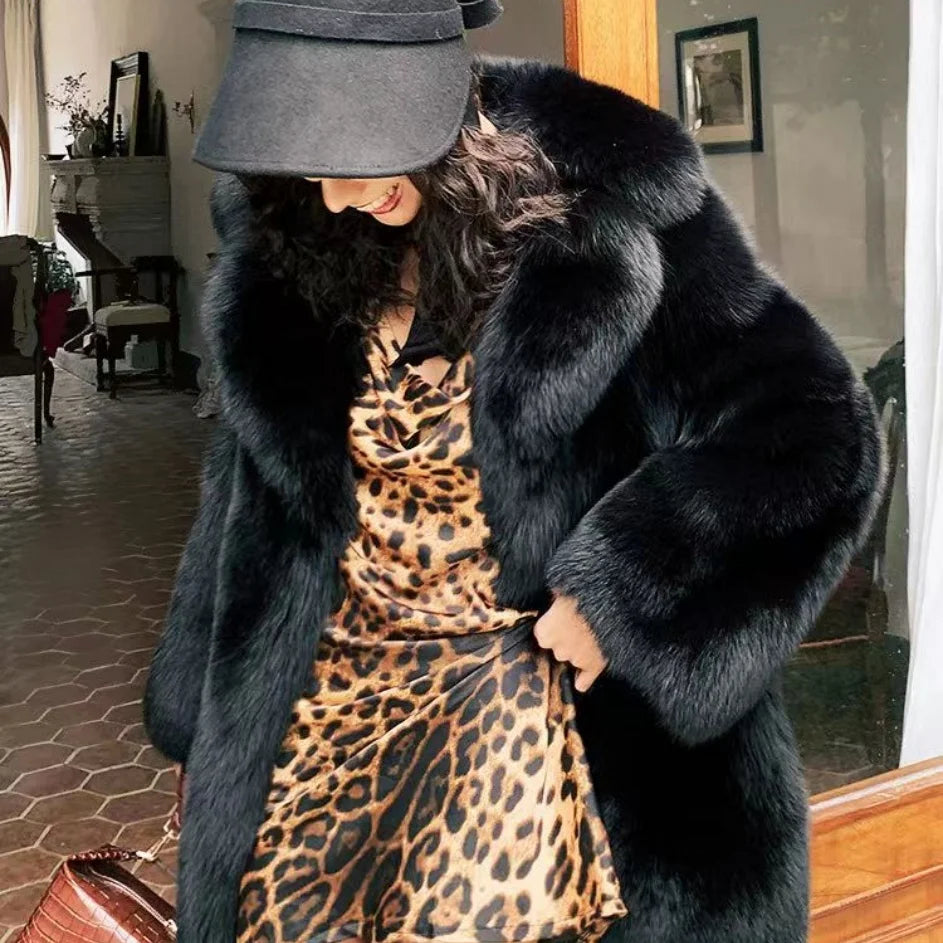 BEST PRICE 5 Colors M-2XL Real Natural Whole Fox Mink Fur New Hot Selling Top Quality Notched Lapel Midi Women Evening Business Parties Music Concerts Celebrities Red Carpet Clothes Ladies Luxury Apparel Supplies
