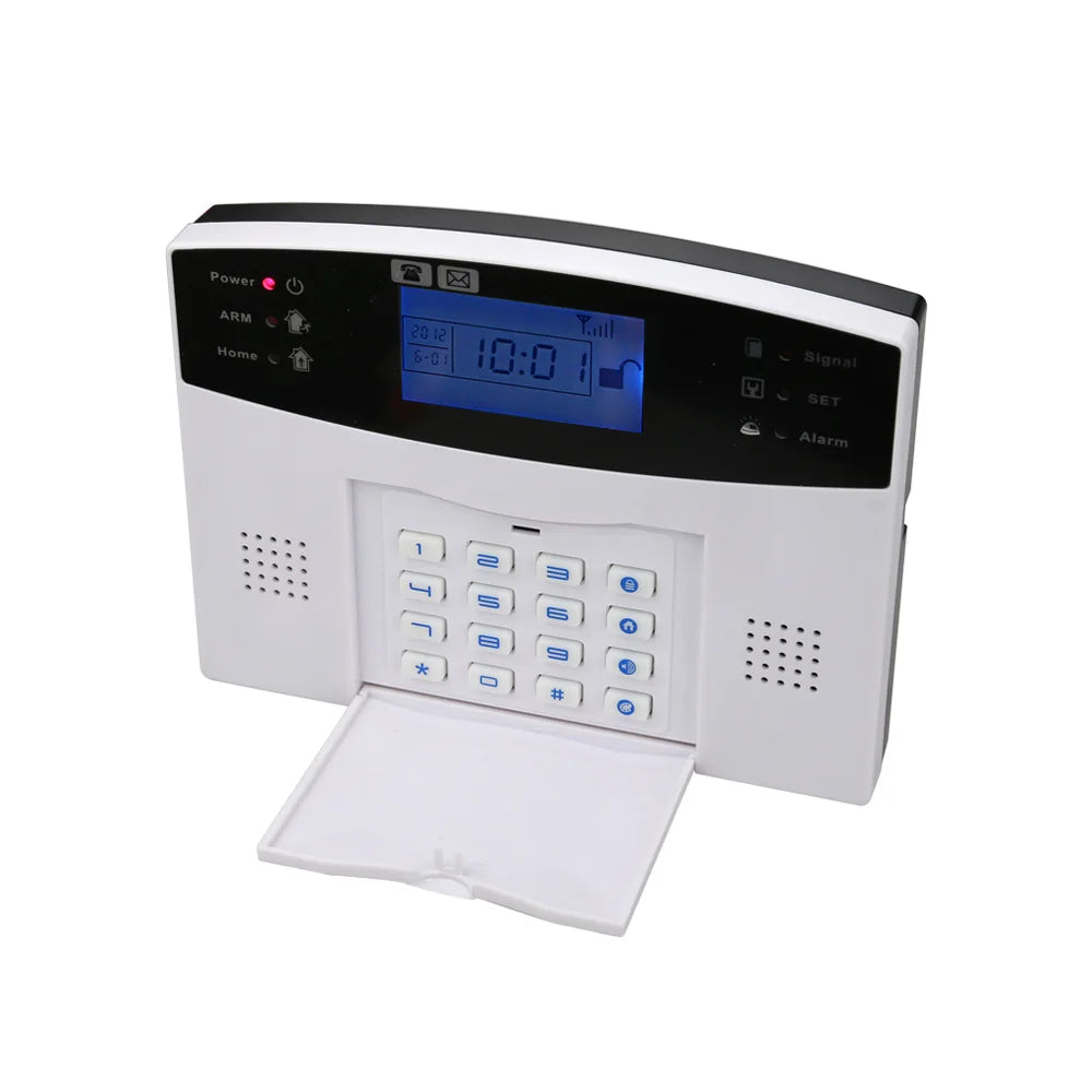 Home Villa Fire/Smoke/Window Detection Home Security System Can Call 6 Phones and Send SMS to 3 Numbers Portable Wired Wi-Fi PIR Motion Sensor Alarm System Anti-Theft  Security Supplies