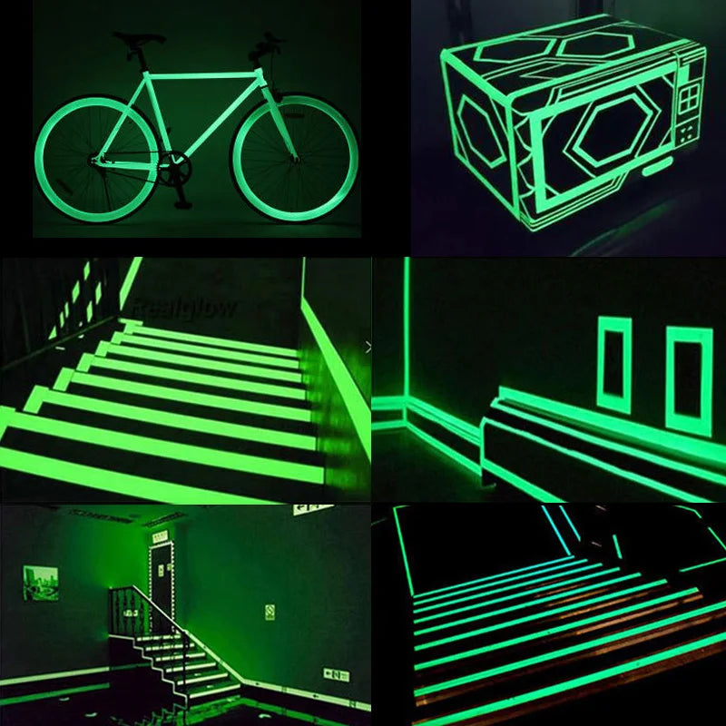3M Luminous Tape Warning Band Glow In The Dark Wall Stickers Living Room Bedroom Home Decoration DIY Art Decal Fluorescent