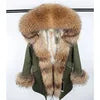 12 Colors S-2XL 100% Real Rex Rabbit Fur Mid Jacket & Big Raccoon Fur Collar Coat Natural Rabbit Fur Lined Long Parka Coat Snow Boots Outerwear Windproof Jackets Ladies Winter Clothing Supplies