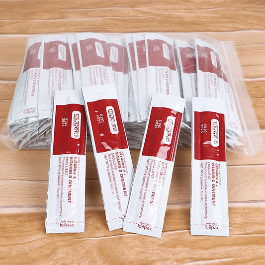 NEW 50/100PCS Set Vitamin A and D Anti Scar Repair Gel Tattoo Lips Eyebrow Care Ointment PMU Micro Blade Tattoo Aftercare Repair Cream for Body Art Women Men Skin Care Accessories Cosmetic Supplies