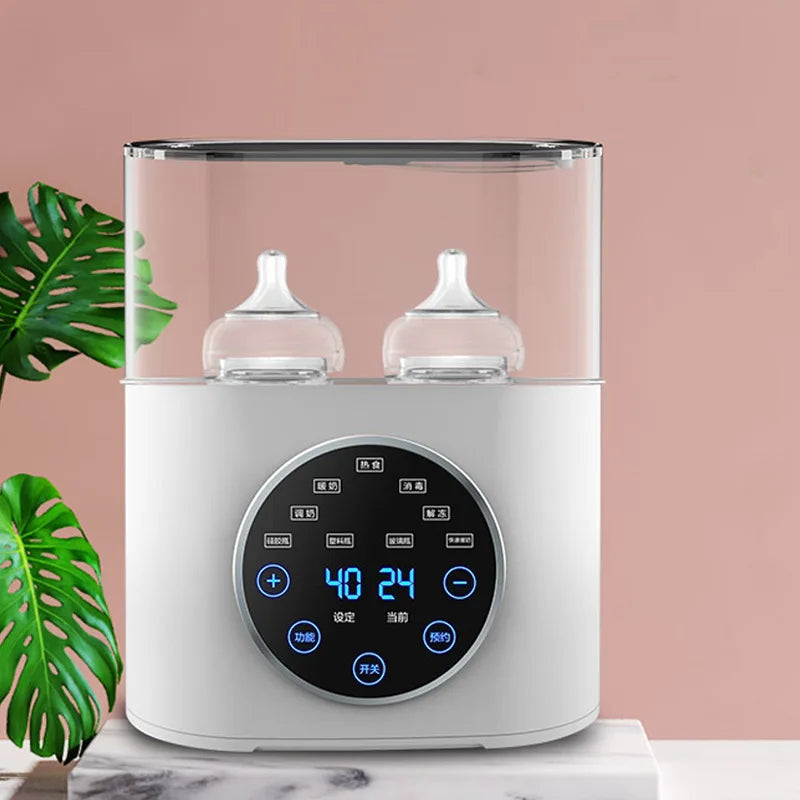 2-in-1 Constant Temperature 5 Languages Operating Smart Automatic Insulation Disinfection Milk Heater Baby Bottle Warmer and Sterilizer Baby Hygiene Care Supplies