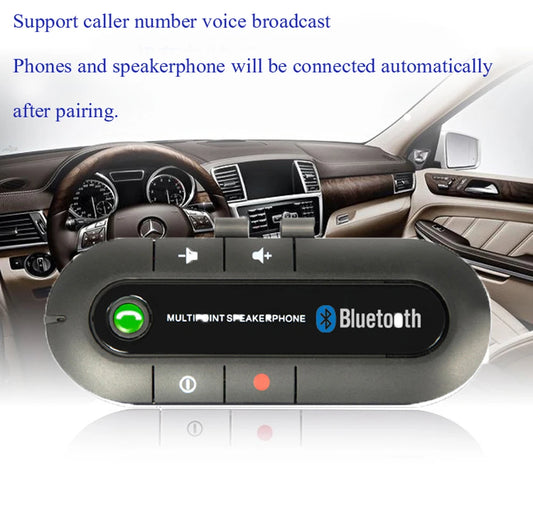 Hot Sale Wireless Handsfree Car Bluetooth Kit 4.1 Sun Visor Bluetooth Speaker Speakerphone MP3 Music Player Car Charger