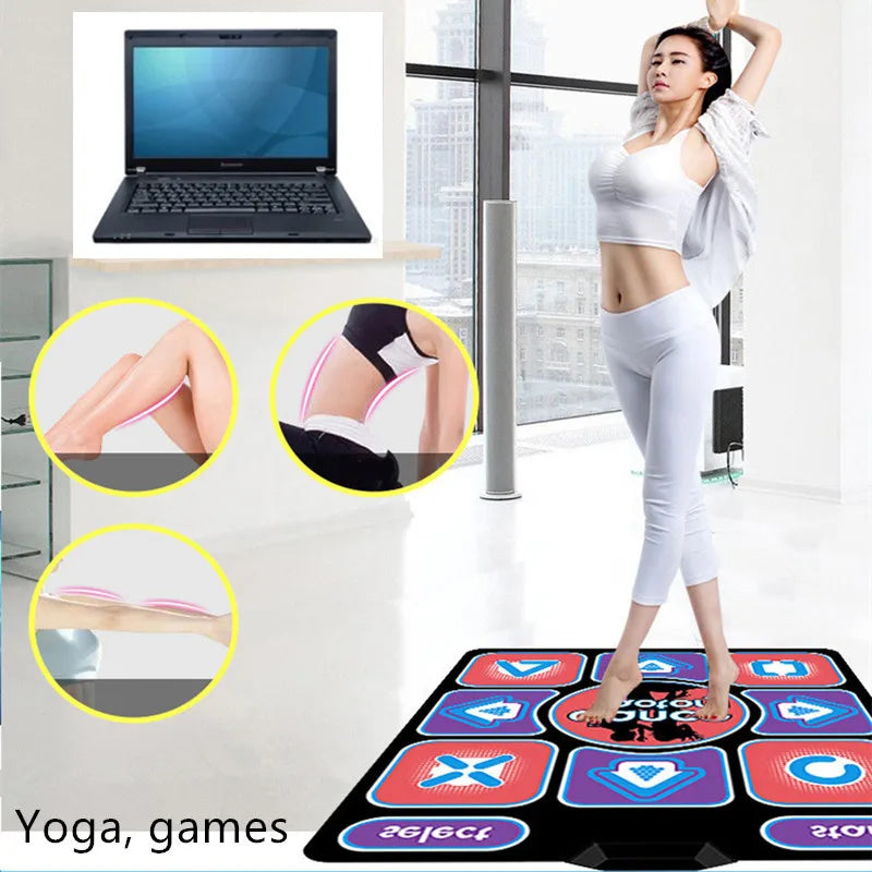 Home Fitness Dancing Mat USB Connection Computer Laptop Yoga Exercise Fitness Machine Sports Game Song Singing Music CP Dance Rug Consoles