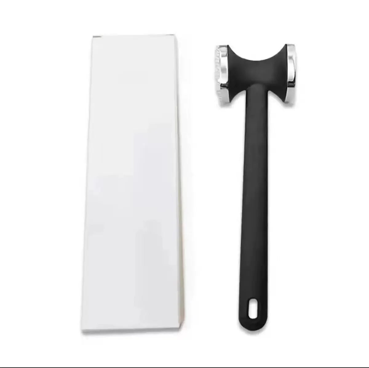 25cm Heavy-Duty Double-Sided Zinc Alloy Meat Tenderizer Hammer Metal Kitchen Tool for Poultry & Steak Loosening Barbecue Camping  Grill Tool Pork Chicken Softening Mallet Kitchenware Accessories