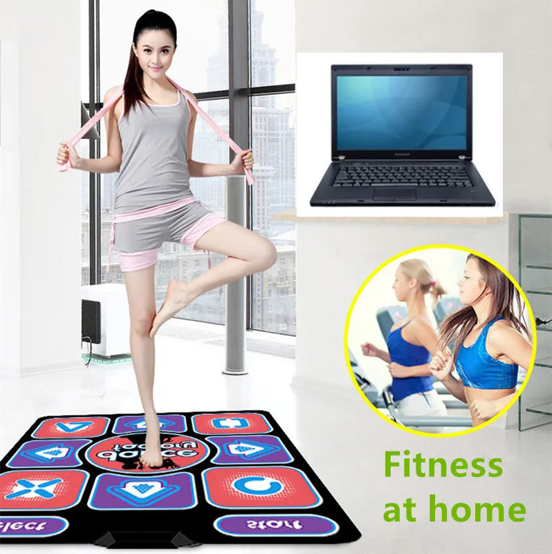 Home Fitness Dancing Mat USB Connection Computer Laptop Yoga Exercise Fitness Machine Sports Game Song Singing Music CP Dance Rug Consoles