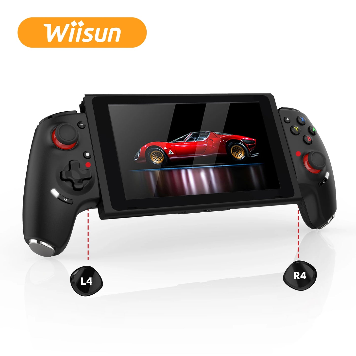 AB02S Wireless Stretching Game Controller for NS Hall Effect Joystick 6-Axis Gyro Turbo Programmable Dual Vibration Video Games Console Player Controller