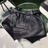 100% Sheepskin Real Genuine Leather Asymmetrical Mini Skirt Black/Burgundy/Pink Color S-3XL Plus Size Fitted Leather Skirt with Belt Women's Real Leather Skirt Autumn Spring Women Luxury Apparel Accessories