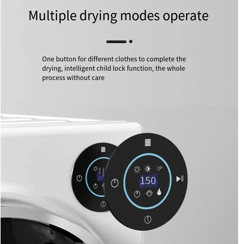 HOT SALE UK/EU/AU Plug Professional NEW Model D 7kg Fully Automatic Smart Dry Portable Clothes Tumbler Dryer and Washer Machine With Blue Sterilization for RV Home Hotels Use (for fast delivery please contact us)