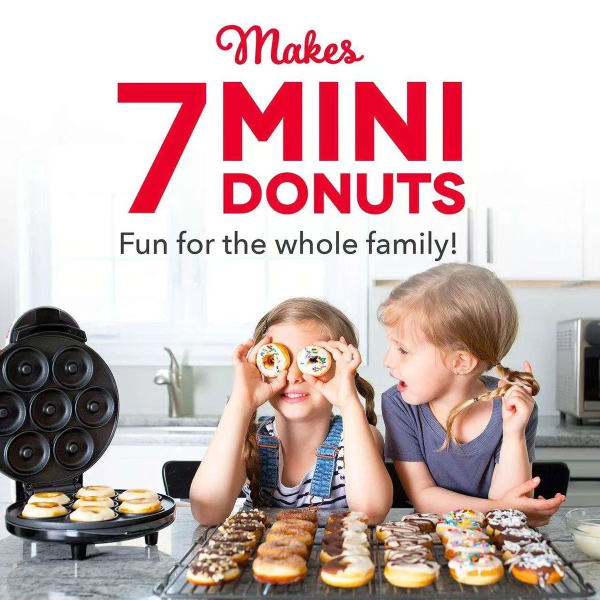 New Design Home Professional Non-Stick Mini Electric USB Donut 7 Hole Maker Machine for Kid-Friendly Breakfast Home Use